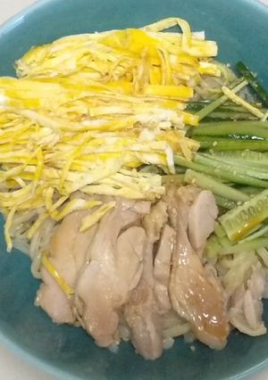 手打ち麺と自家製鶏ハムで冷やし中華-レシピのメイン写真