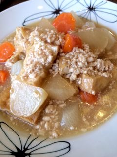 厚揚げと大根と人参の煮物鶏ひき肉あん♪-レシピのメイン写真