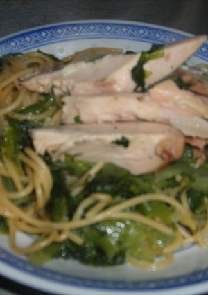 レタスの手抜きパスタ-レシピのメイン写真