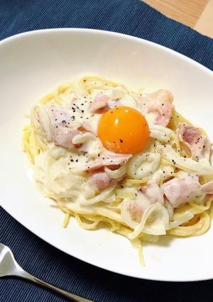 クリームたっぷり♬濃厚カルボナーラ-レシピのメイン写真