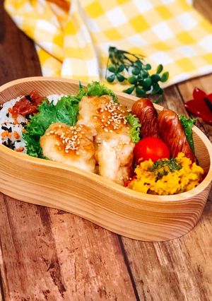 毎日お弁当♪海老はんぺん焼き弁当-レシピのメイン写真