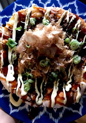 餅お好み焼き〜余った餅活用術〜-レシピのメイン写真