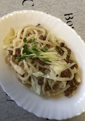 納豆deパパッと焼きうどん♪-レシピのメイン写真