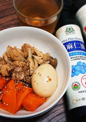 亜麻仁油とお酢の鶏肉さっぱり煮-レシピのメイン写真