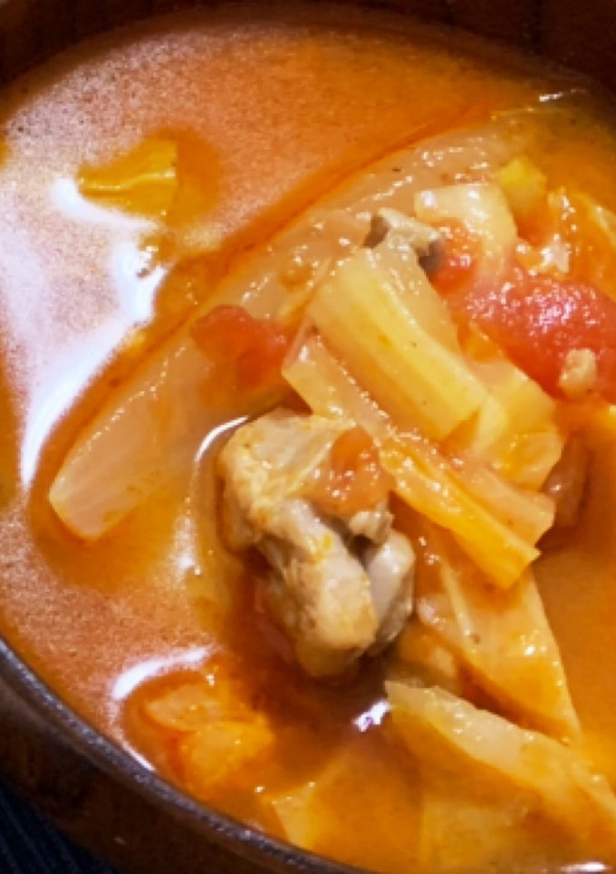 ごろごろ野菜のトマトスープ-レシピのメイン写真