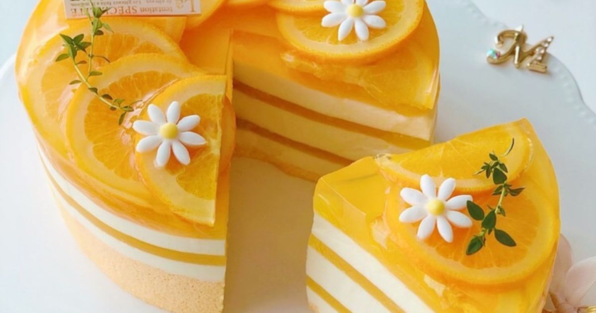 しましまオレンジ♡チーズムースケーキ by moe's cafe 【クックパッド