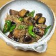 ナスと万願寺とうがらしとシラスの炒め煮