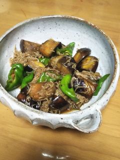 ナスと万願寺とうがらしとシラスの炒め煮-レシピのメイン写真