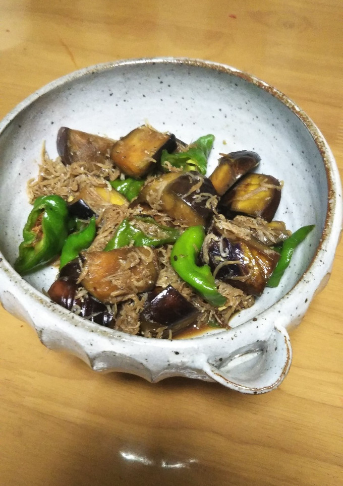 ナスと万願寺とうがらしとシラスの炒め煮-レシピのメイン写真