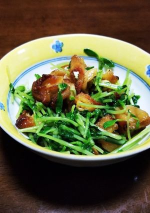 鶏皮と豆苗のポン酢和え-レシピのメイン写真