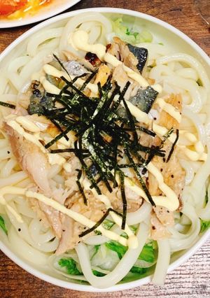 鯖サラダうどん-レシピのメイン写真