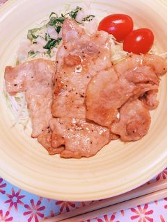 疲労回復!豚の生姜焼きwith 酢玉ねぎ-レシピのメイン写真