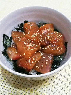 好きなお刺身で☆韓国ユッケ風・漬け丼。-レシピのメイン写真