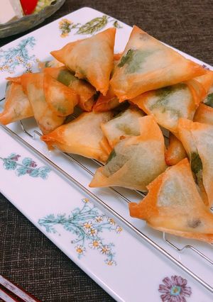 鯖缶でさんかく春巻き-レシピのメイン写真