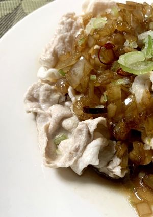 お手軽 豚しゃぶのにんにく醤油ダレかけ-レシピのメイン写真