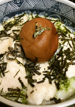 鶏むね肉＆梅干しのシンプルおかゆ丼-レシピのメイン写真