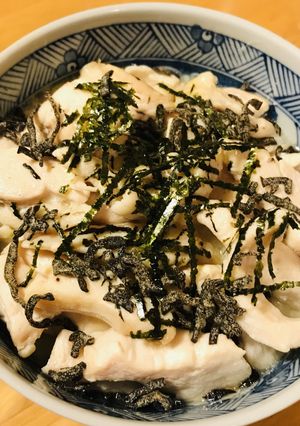 鶏むね肉＆とき玉子のシンプルおかゆ丼-レシピのメイン写真