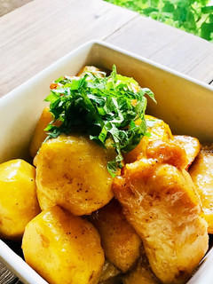 鶏胸肉とじゃが芋揚げの甘辛煮-レシピのメイン写真
