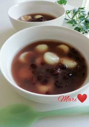 お豆腐白玉団子入り☆冷やしぜんざい-レシピのメイン写真