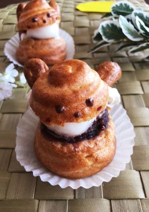 レンジで簡単♡お月見うさぎシュークリーム-レシピのメイン写真