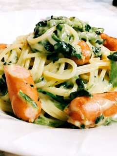シチューの素で☆クリームパスタ-レシピのメイン写真