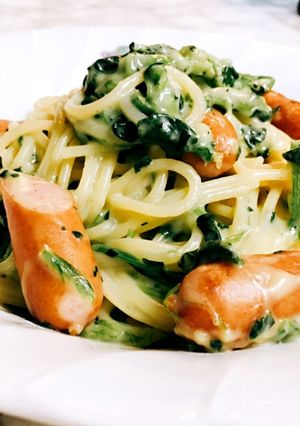 シチューの素で☆クリームパスタ-レシピのメイン写真