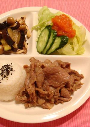 ワンプレートでしょうが焼きランチ-レシピのメイン写真
