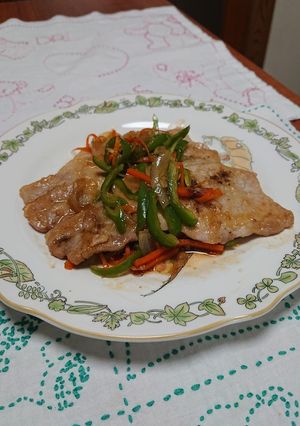 簡単夕食！豚肉ソテー野菜オイスターソース-レシピのメイン写真