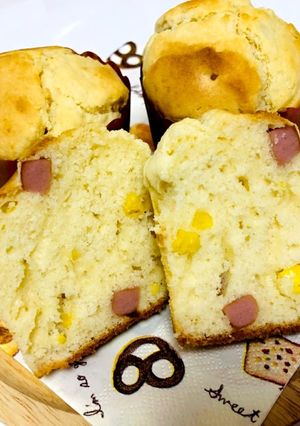 HM簡単☆コーンとウインナー朝食マフィン-レシピのメイン写真