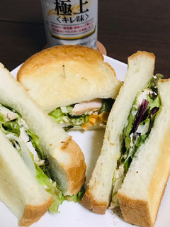 スモークチキンのサンドイッチ-レシピのメイン写真