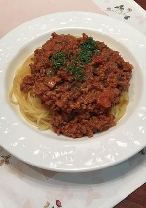 カットトマト缶でミートソース-レシピのメイン写真