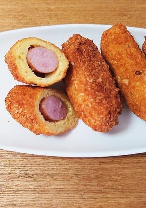 バッター液とパン粉でアメリカンドッグ♪-レシピのメイン写真