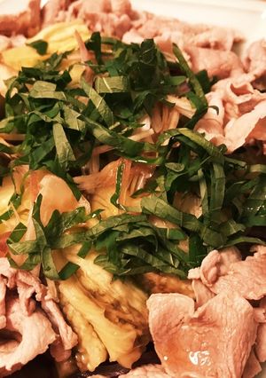 焼きなすと冷しゃぶの甘酢っぱいサラダ-レシピのメイン写真