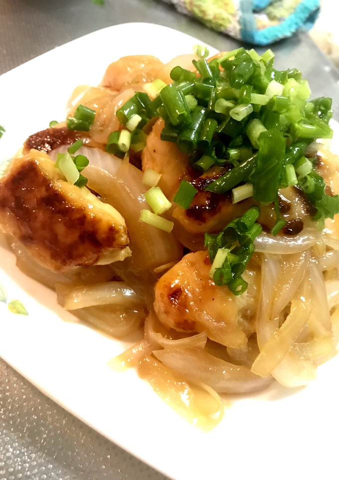 照り照り。ささみと玉ねぎの甘辛炒め-レシピのメイン写真