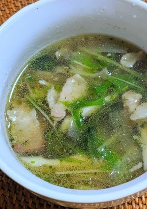 水菜と豚肉の中華スープ-レシピのメイン写真