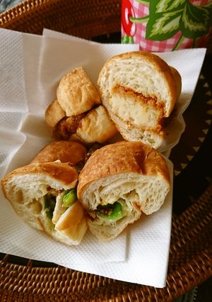 鶏むね肉ハムサンドイッチ-レシピのメイン写真