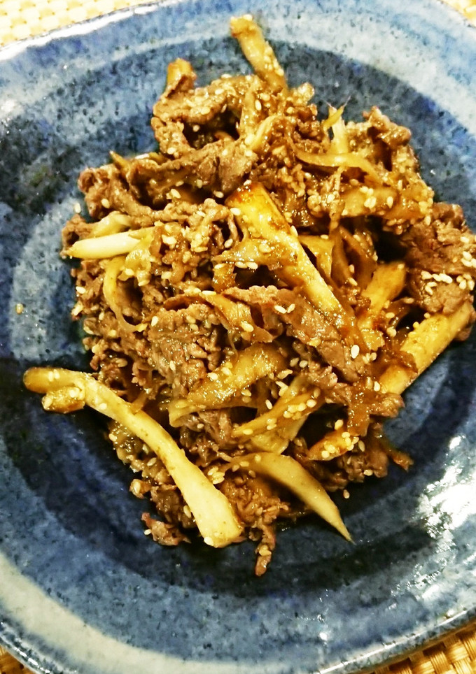 牛肉とごぼうの甘辛炒め-レシピのメイン写真