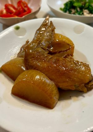 大根しみしみ♪手羽先の甘辛煮-レシピのメイン写真