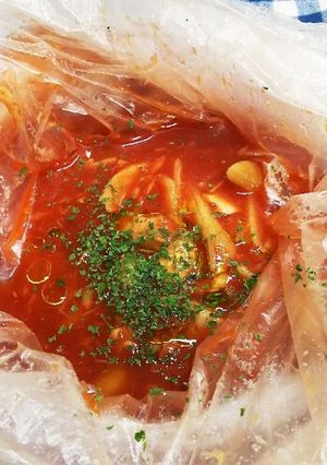 災害時の食事2…常温品でミネストローネ風-レシピのメイン写真