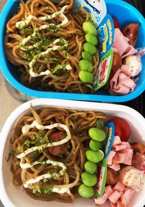 幼稚園 お弁当 焼きそば♡-レシピのメイン写真