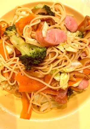 野菜たっぷり残り物パスタ-レシピのメイン写真