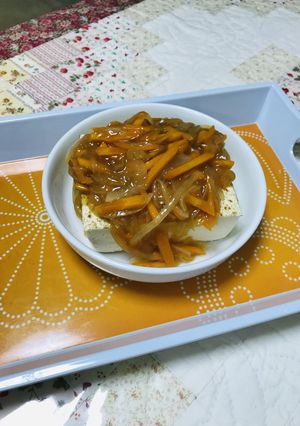 柿酢の野菜甘酢あんかけ-レシピのメイン写真