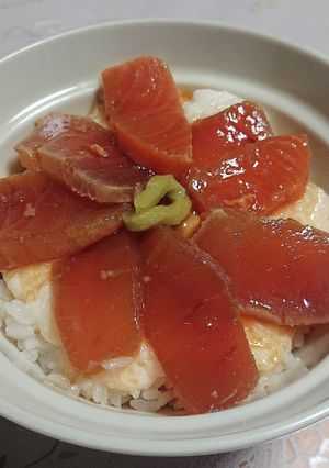 マグロ漬け山かけ丼(簡単に美味しく)-レシピのメイン写真