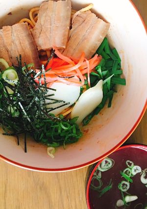 沖縄そば具、残りで油そば？混ぜ麺？-レシピのメイン写真