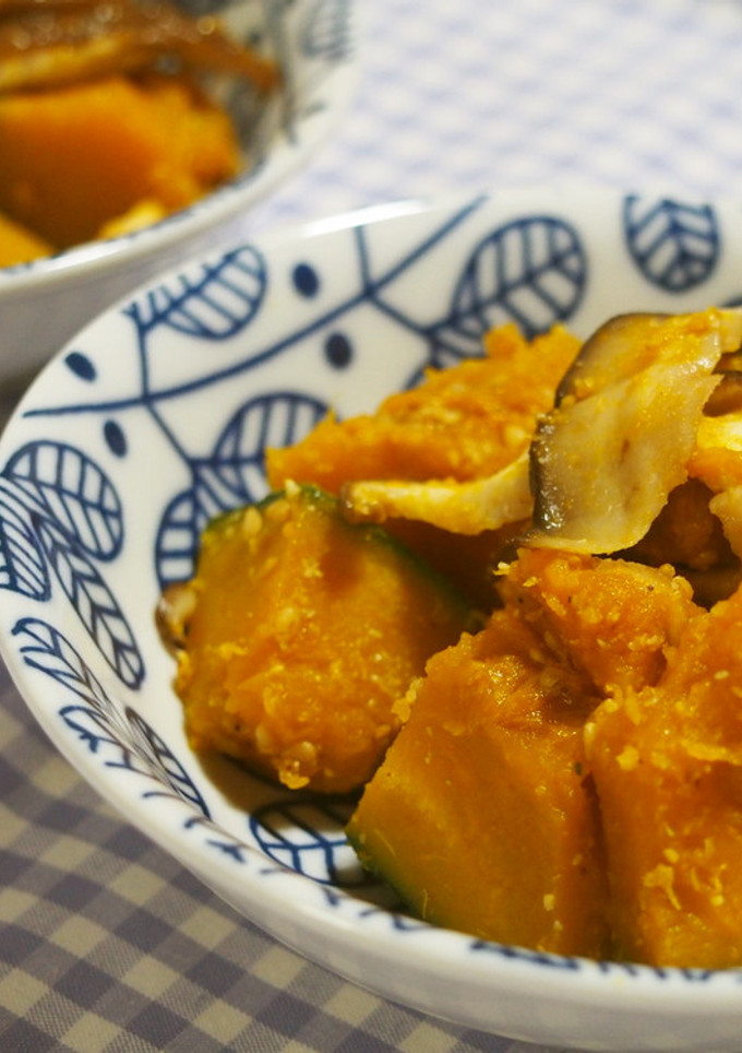 かぼちゃと椎茸の胡麻和え♪-レシピのメイン写真