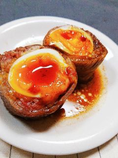 すき焼きたれ風肉巻き半熟たまご-レシピのメイン写真