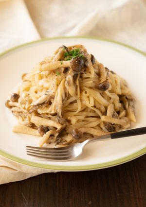 ワンパンで簡単♪濃厚きのこクリームパスタ-レシピのメイン写真
