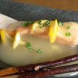 サケの蒸し煮~ハニーレモンバターソース~