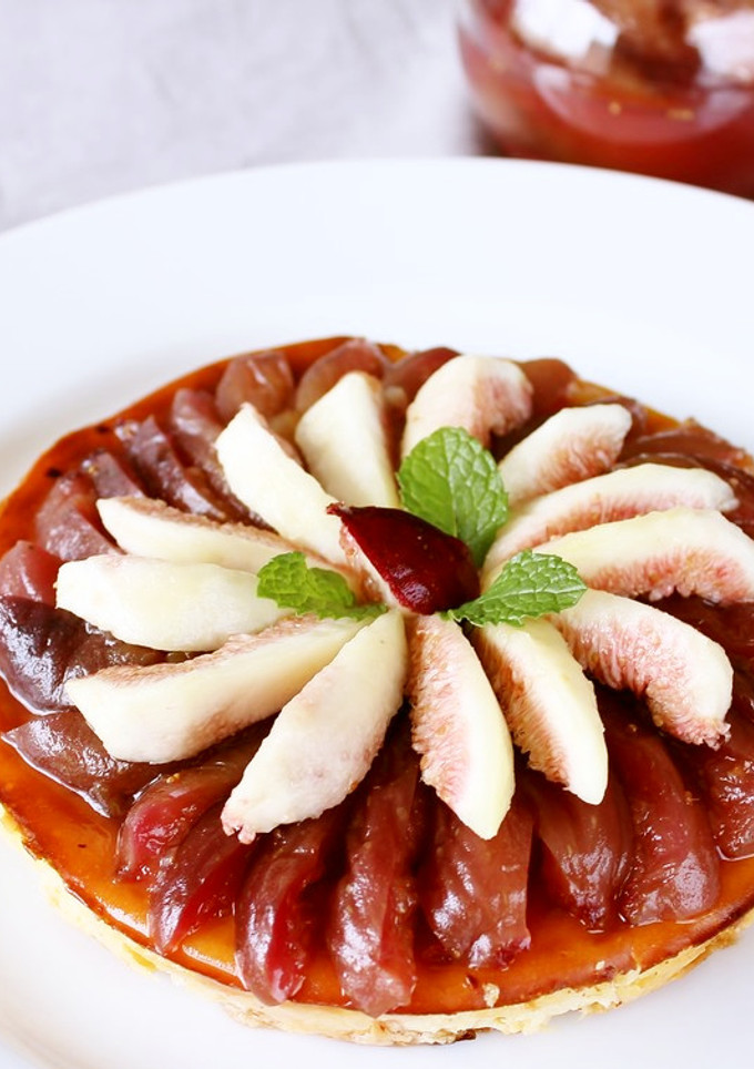敬老の日！煮いちじくのチーズケーキ風-レシピのメイン写真