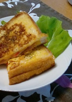 カニカマチーズのクロックムッシュ-レシピのメイン写真